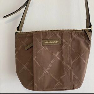 Vera Bradley Preppy Poly Brown Crossbody Bag NWT